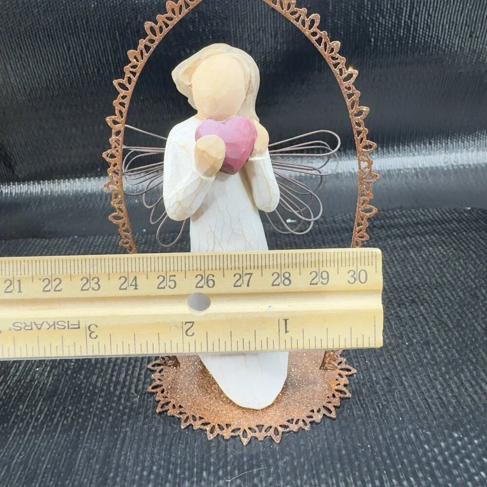 Willow Tree Angel‎ Of The Heart Demdaco Resin Figurine With Metal Frame Figure